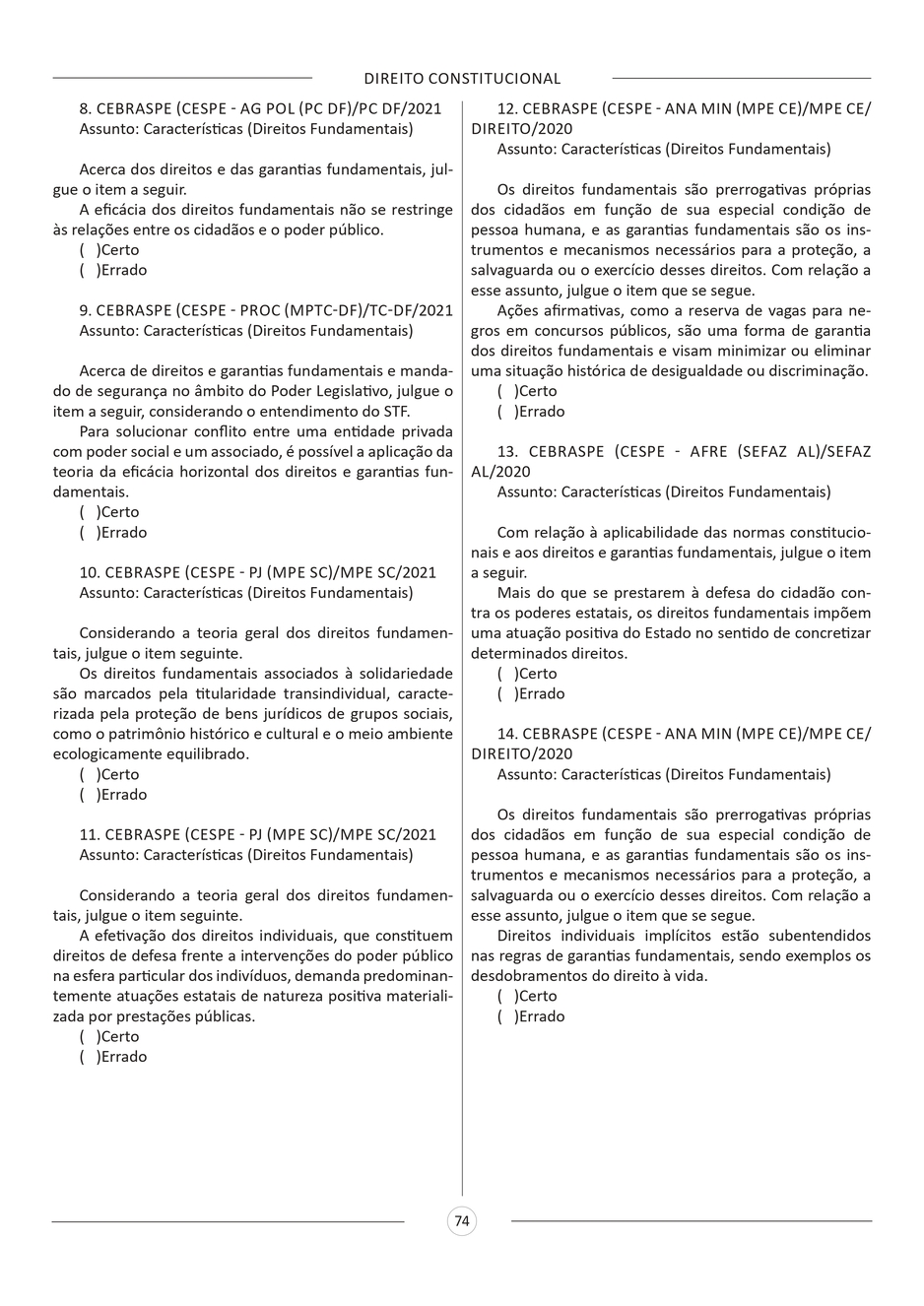 Amostra INSS - Técnico do Seguro Social - 450 Questões Gabaritadas_page-0012